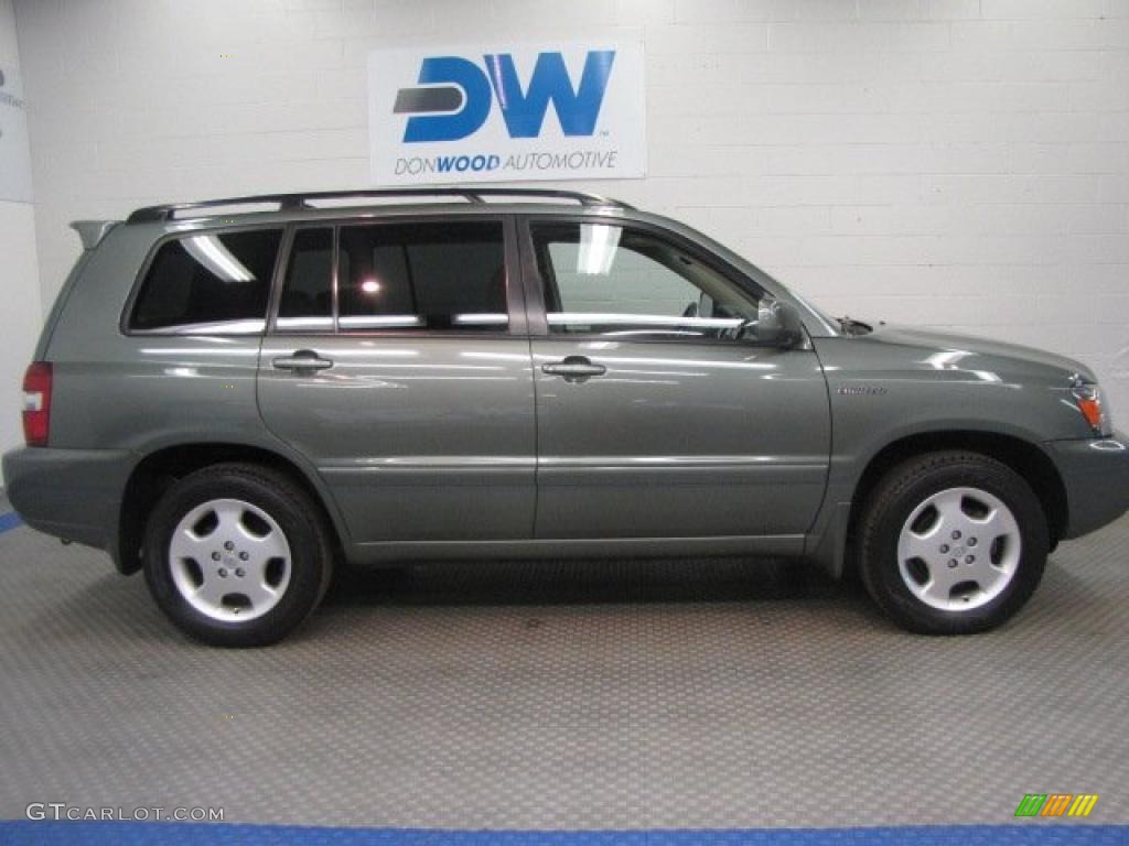 2005 Highlander Limited 4WD - Oasis Green Pearl / Ivory photo #6