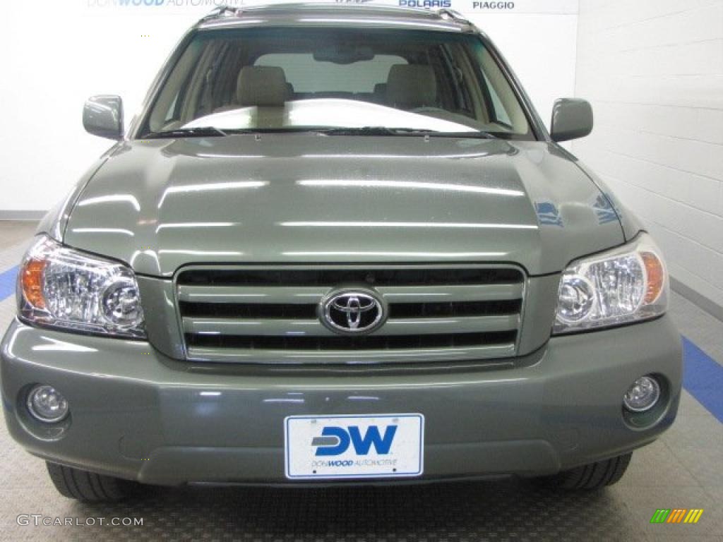 2005 Highlander Limited 4WD - Oasis Green Pearl / Ivory photo #7