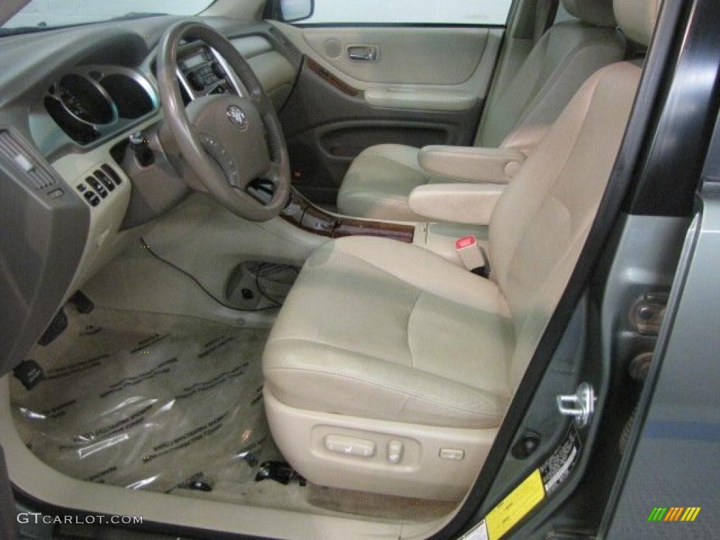 2005 Highlander Limited 4WD - Oasis Green Pearl / Ivory photo #13