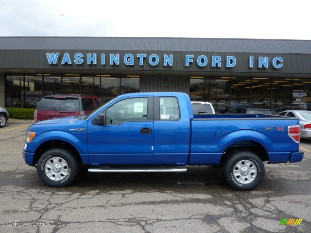 2011 F150 STX SuperCab 4x4 - Blue Flame Metallic / Steel Gray photo #1