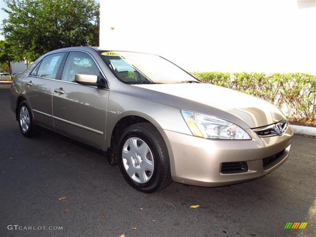 2006 Accord LX Sedan - Desert Mist Metallic / Ivory photo #1