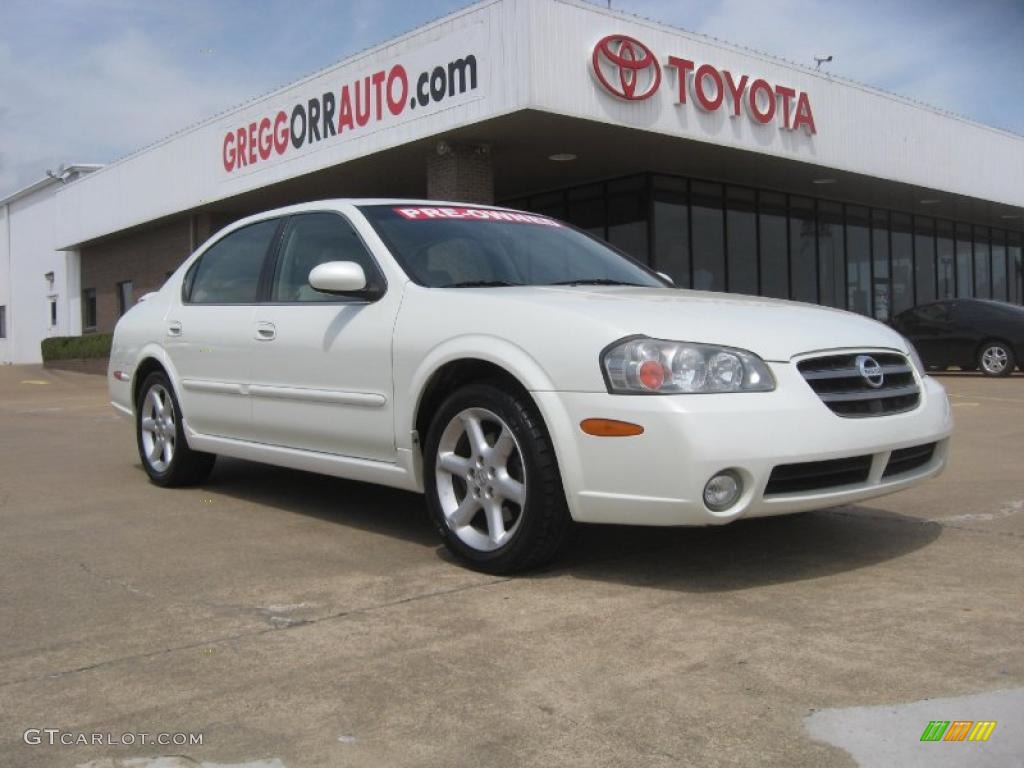 Glacier White Pearl Nissan Maxima