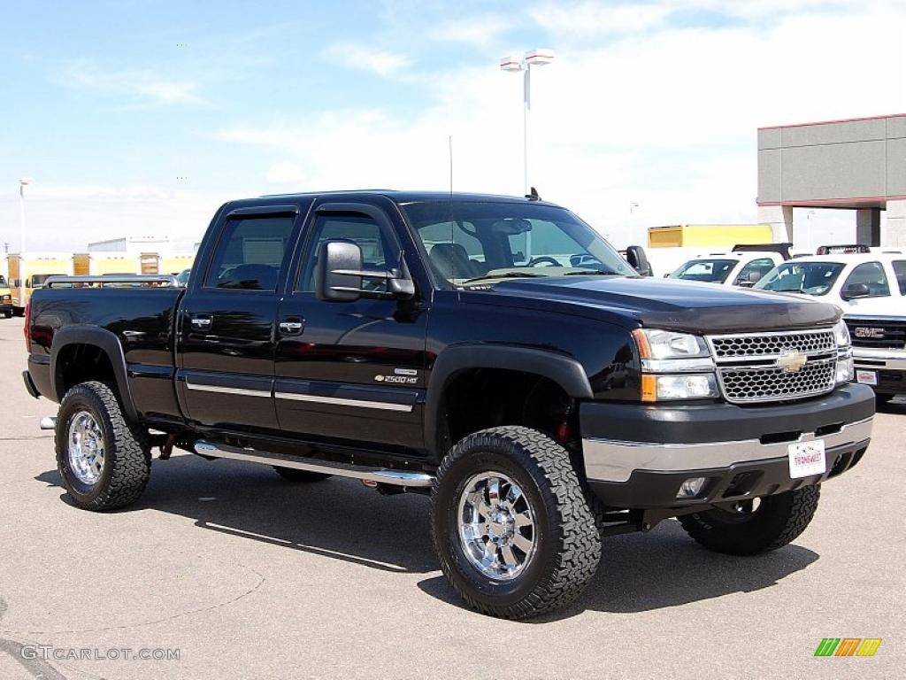 2007 Silverado 2500HD Classic LT Crew Cab 4x4 - Black / Tan photo #1