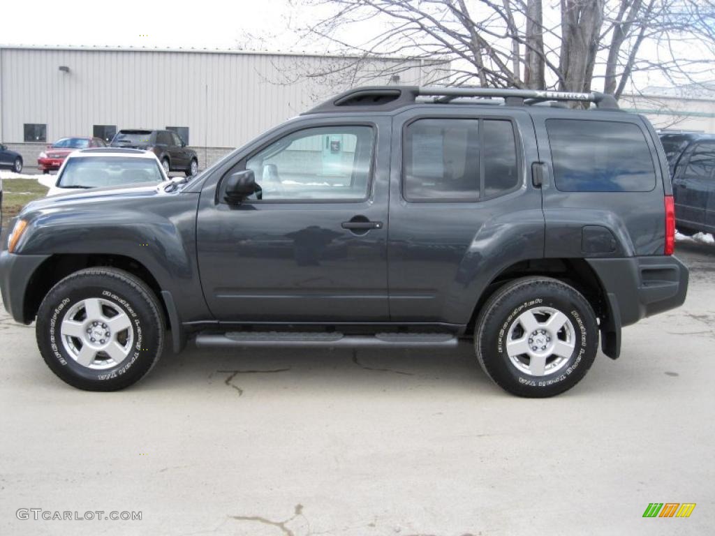 2008 Xterra X 4x4 - Night Armor Dark Gray / Steel/Graphite photo #11