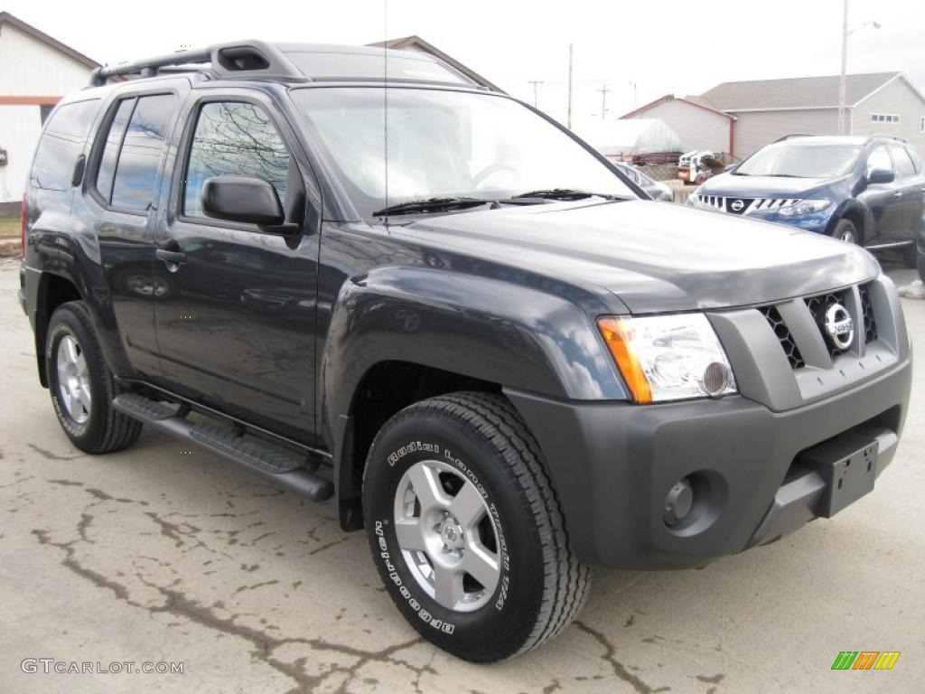 2008 Xterra X 4x4 - Night Armor Dark Gray / Steel/Graphite photo #15
