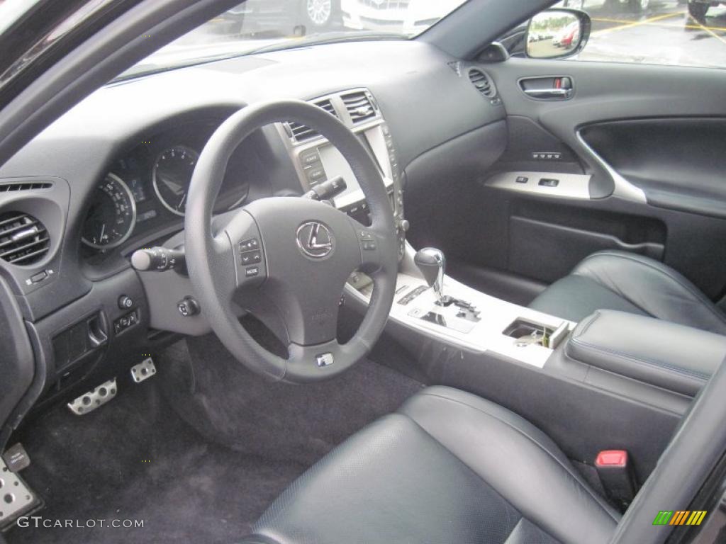 2008 Lexus IS F Black Steering Wheel Photo #47747135