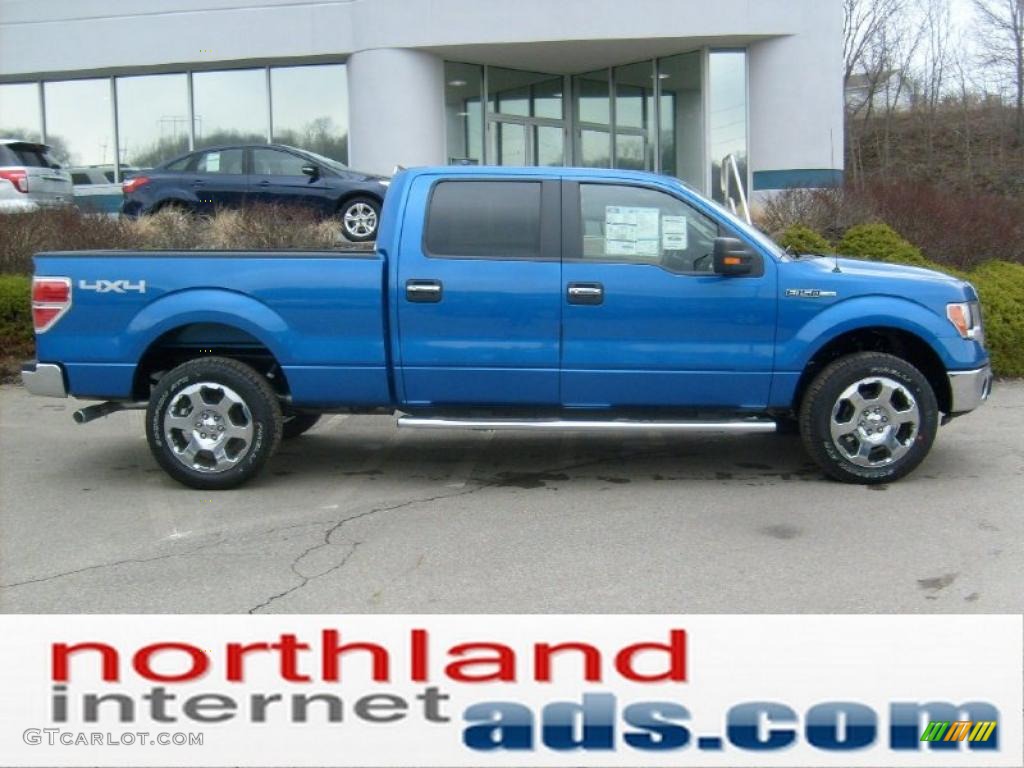 2011 F150 XLT SuperCrew 4x4 - Blue Flame Metallic / Steel Gray photo #1