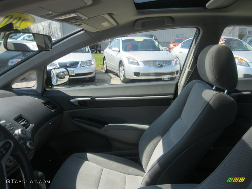 2009 Civic EX Sedan - Crystal Black Pearl / Gray photo #7