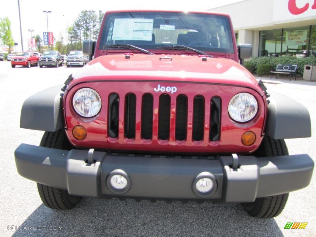 2011 Wrangler Sport 4x4 - Deep Cherry Red Crystal Pearl / Black photo #2
