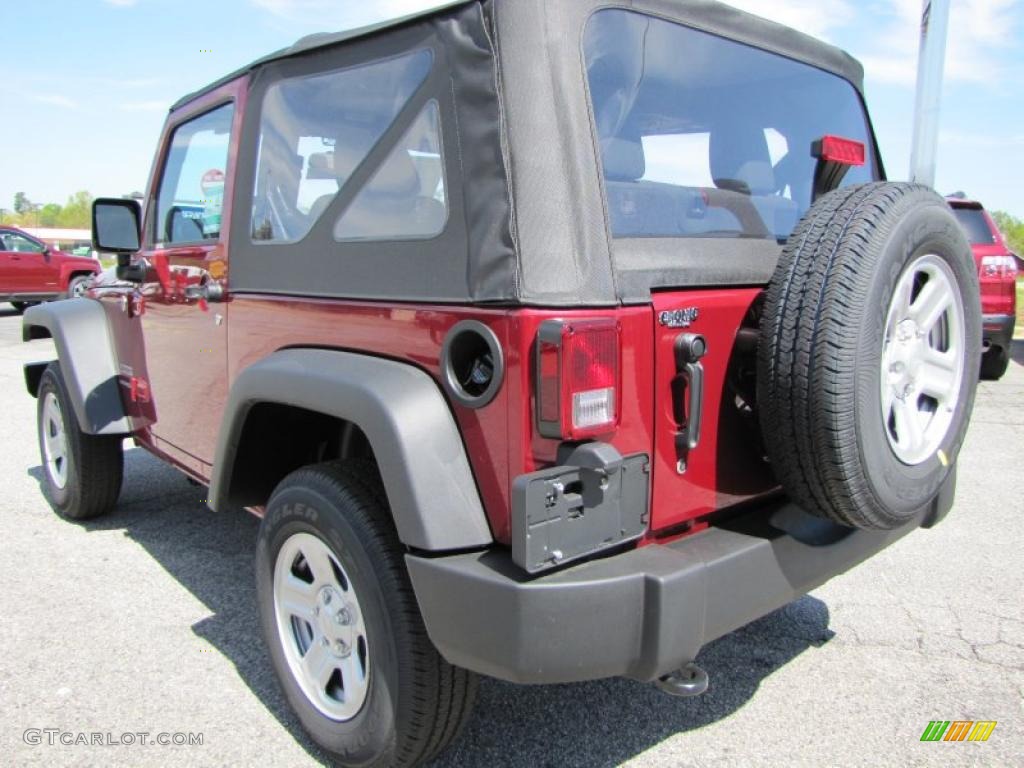 2011 Wrangler Sport 4x4 - Deep Cherry Red Crystal Pearl / Black photo #5