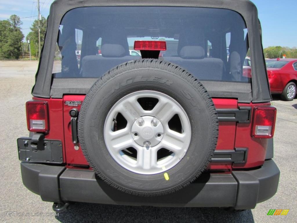 2011 Wrangler Sport 4x4 - Deep Cherry Red Crystal Pearl / Black photo #6