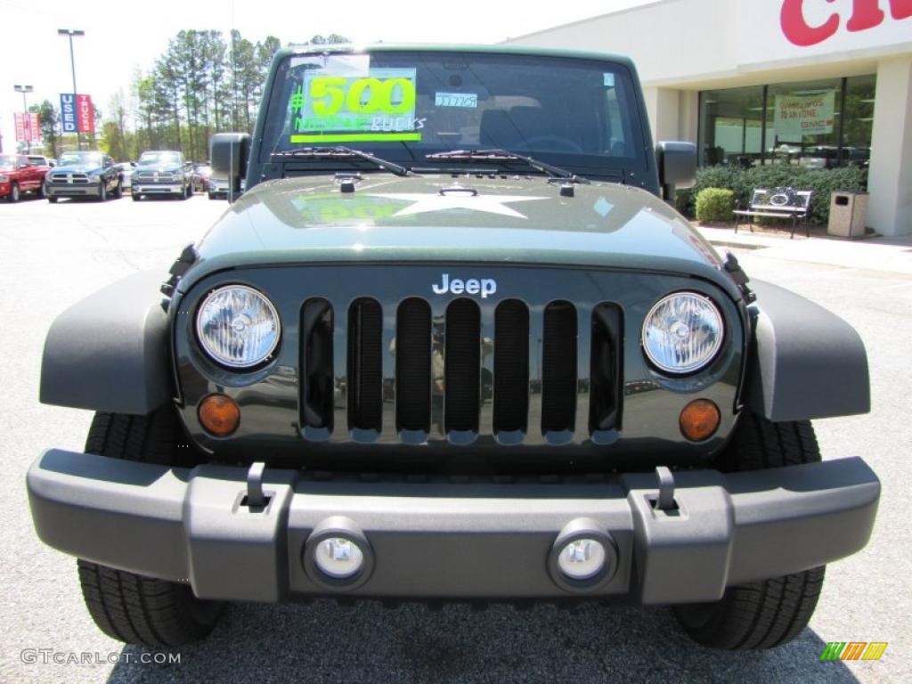 2011 Wrangler Sport S 4x4 - Natural Green Pearl / Black photo #2