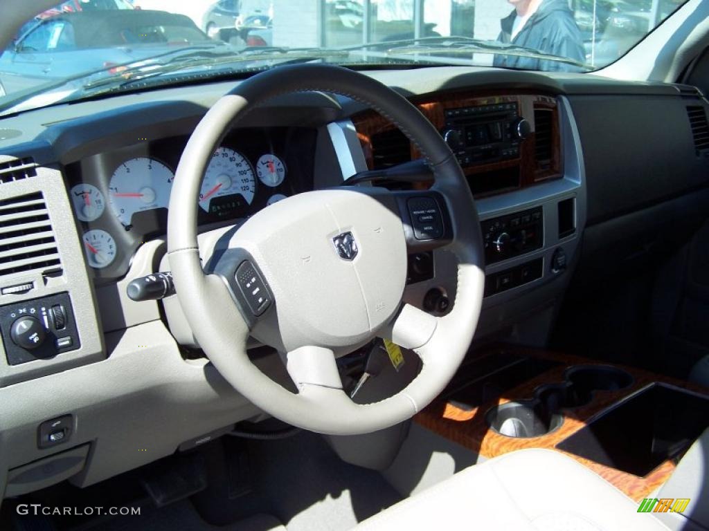 2007 Ram 3500 Laramie Mega Cab 4x4 Dually - Bright White / Medium Slate Gray photo #9