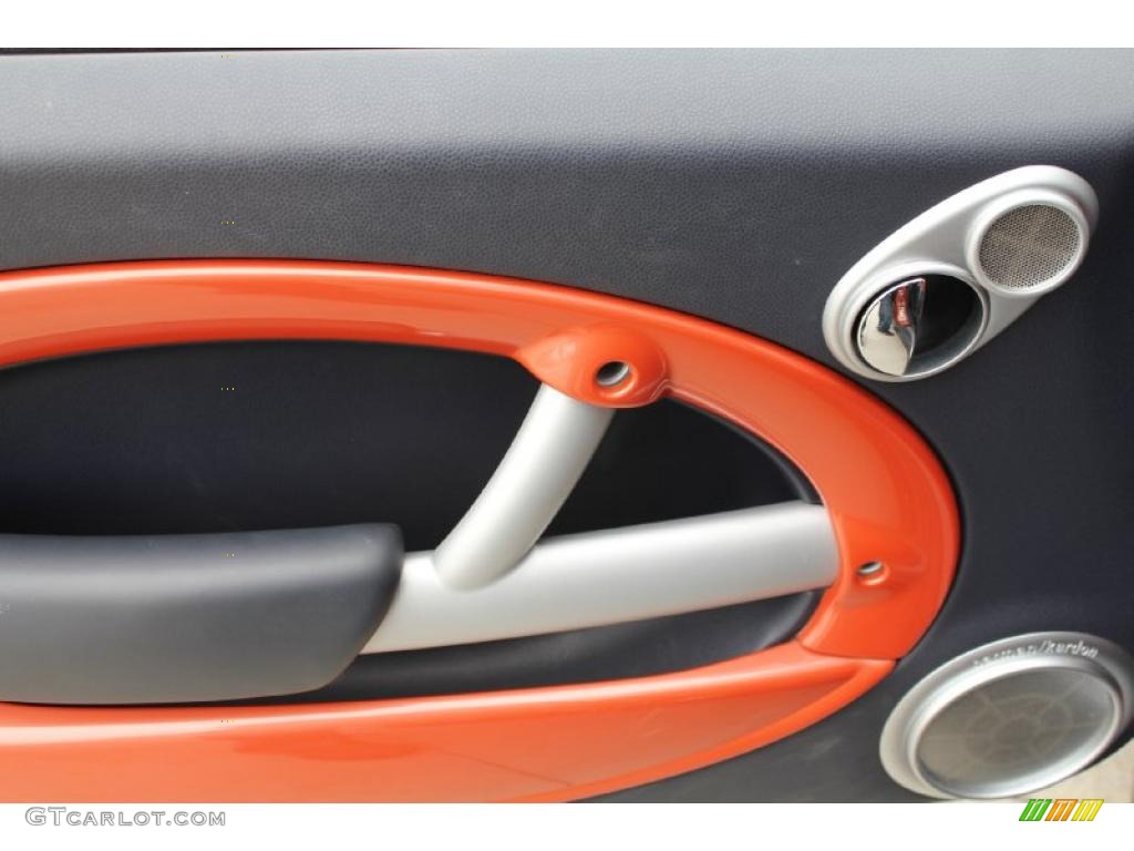 2006 Mini Cooper S Convertible Black/Orange Door Panel Photo #47751869