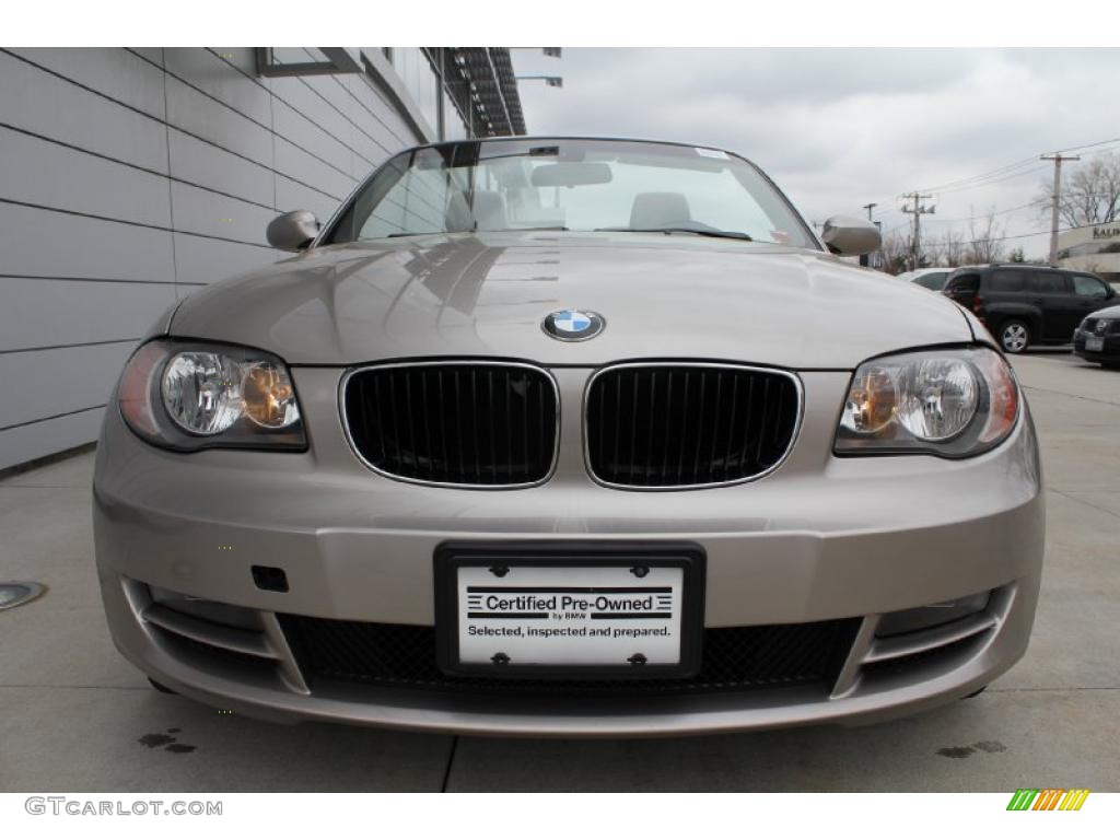 2008 1 Series 128i Convertible - Cashmere Silver Metallic / Taupe photo #4