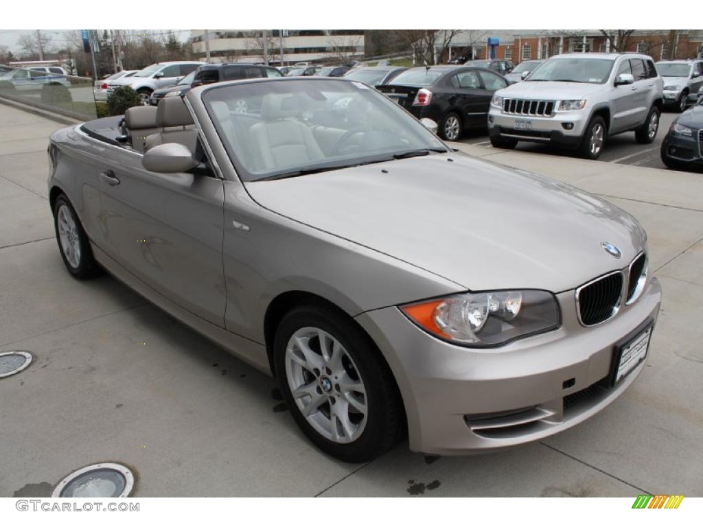 2008 1 Series 128i Convertible - Cashmere Silver Metallic / Taupe photo #8