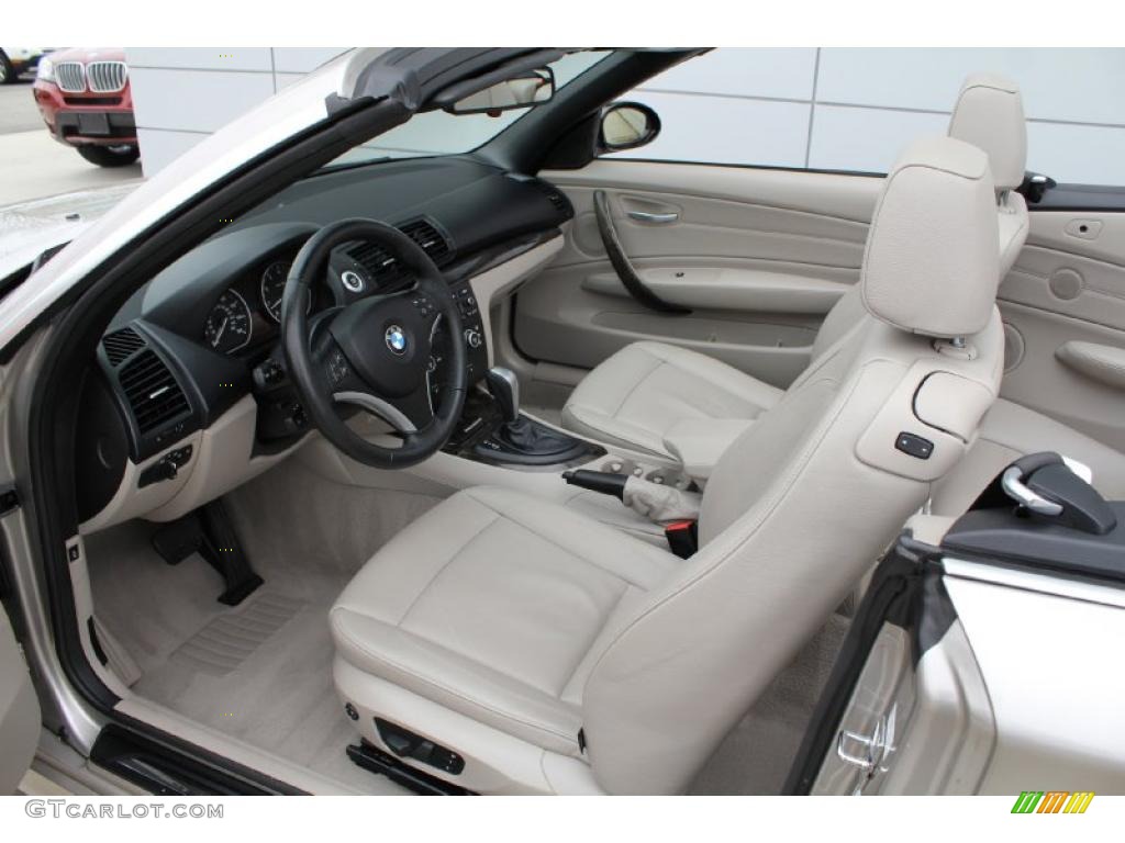 Taupe Interior 2008 BMW 1 Series 128i Convertible Photo #47752694