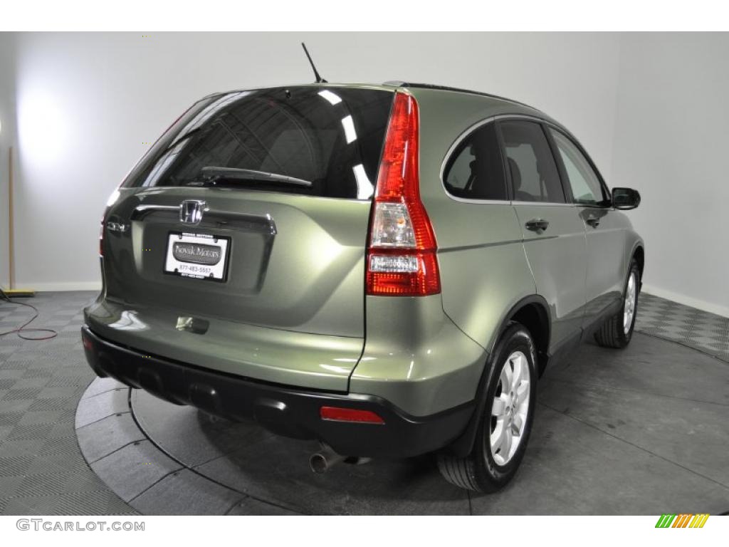 2008 CR-V EX 4WD - Green Tea Metallic / Ivory photo #5