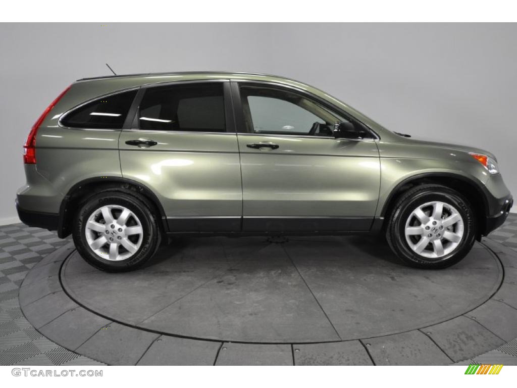 2008 CR-V EX 4WD - Green Tea Metallic / Ivory photo #6