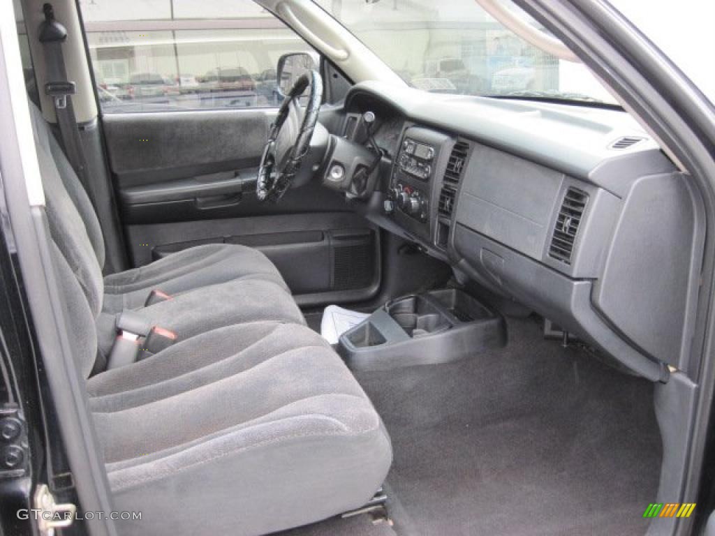 Dark Slate Gray Interior 2001 Dodge Dakota SLT Quad Cab 4x4 Photo #47755109