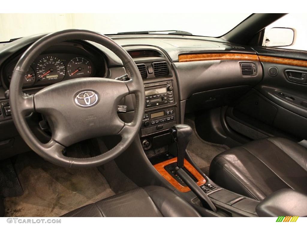 Charcoal Interior 2003 Toyota Solara SLE V6 Convertible Photo #47755718