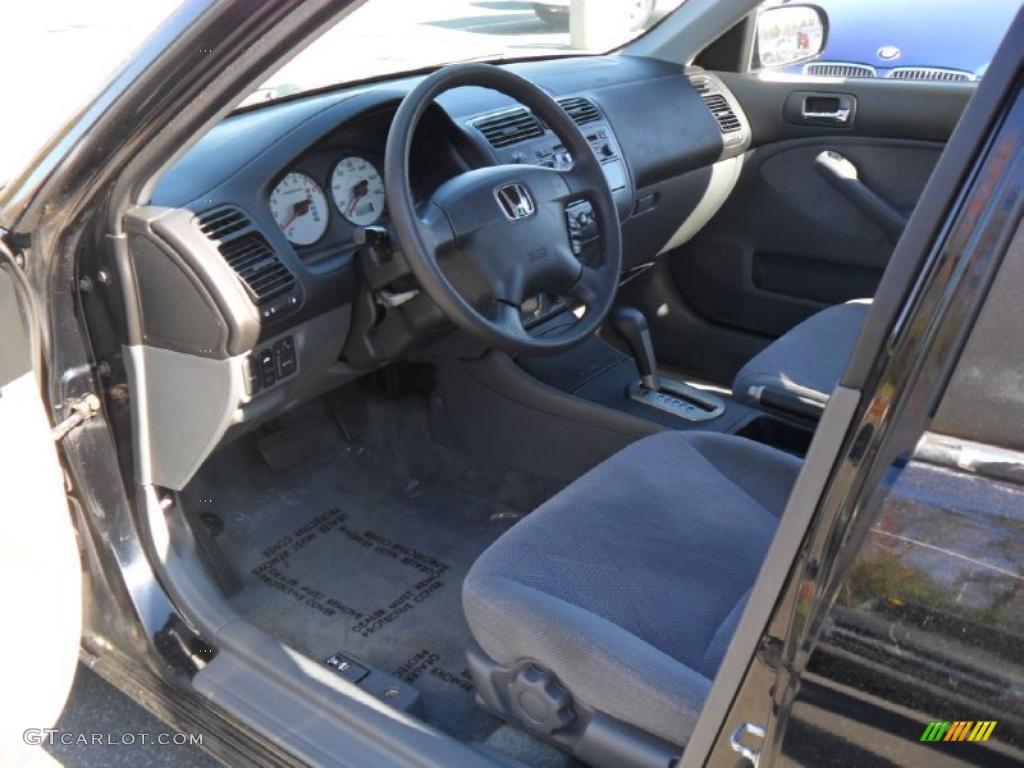 Gray Interior 2002 Honda Civic EX Sedan Photo #47758035