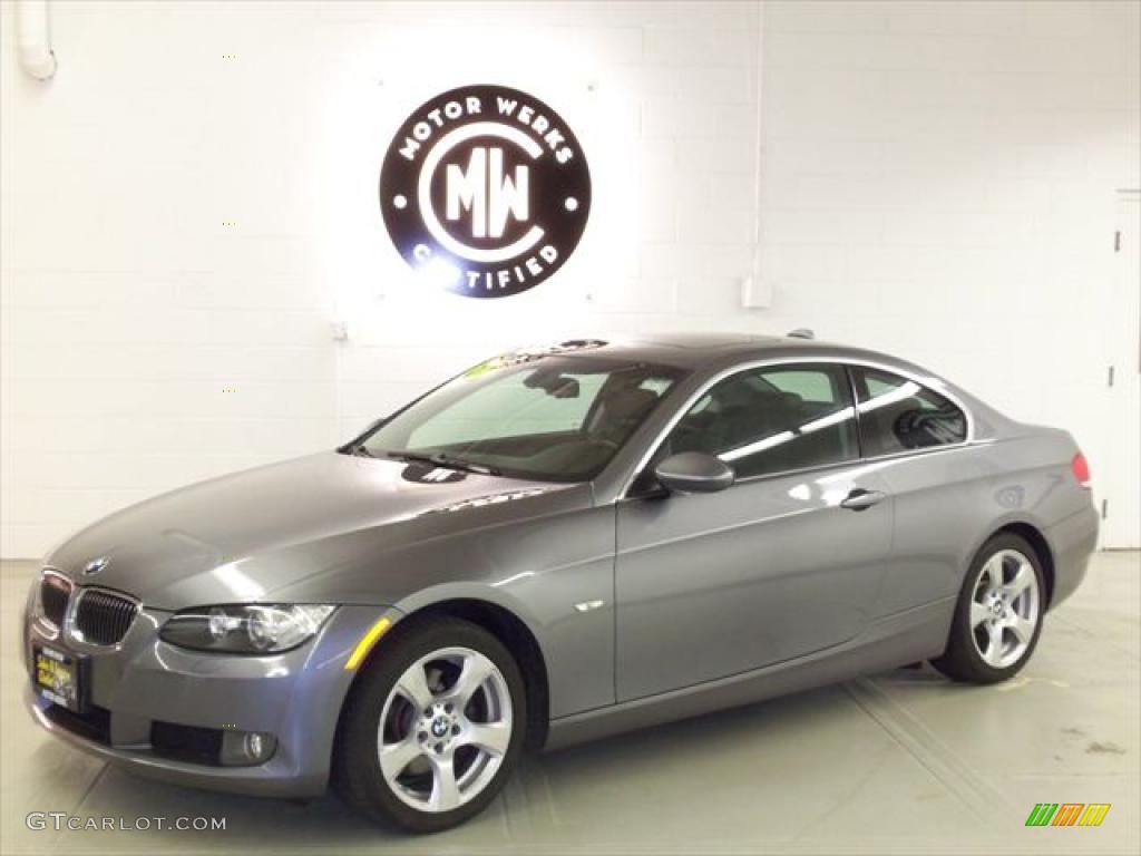 2008 3 Series 328xi Coupe - Space Grey Metallic / Black Dakota Leather photo #4