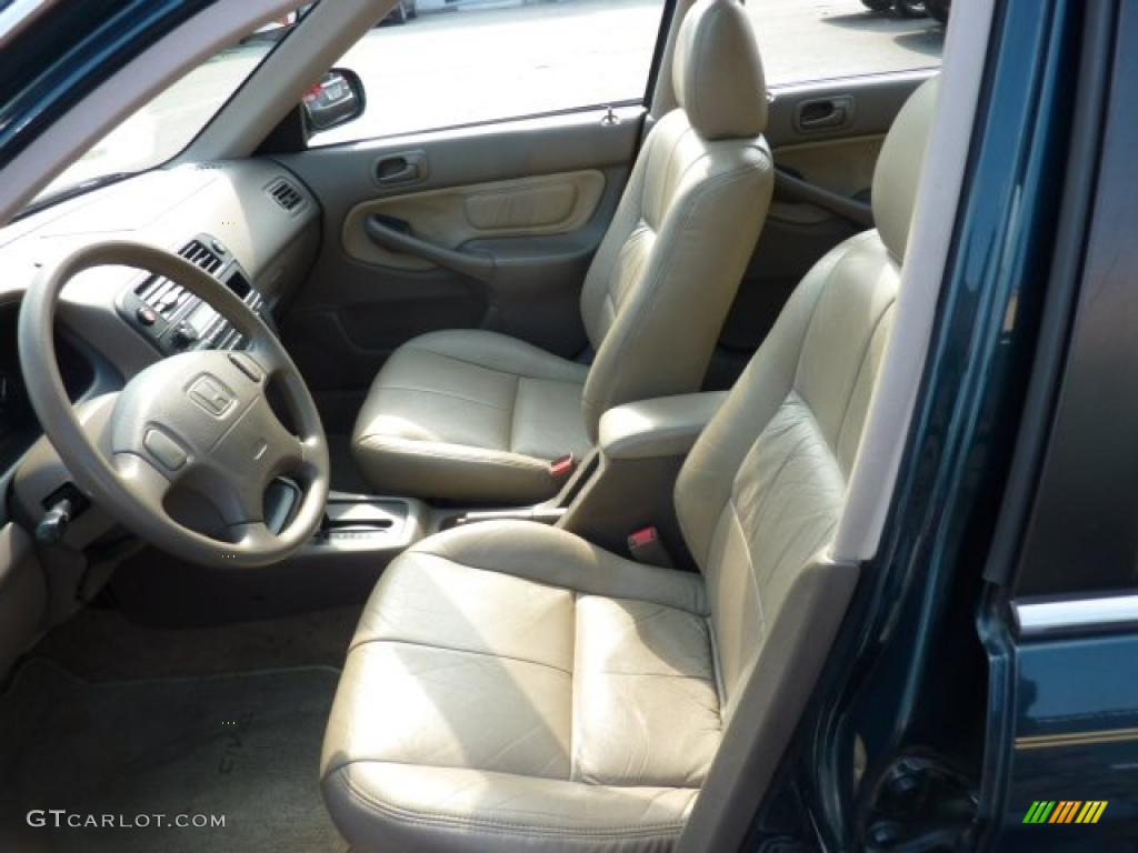 1997 Civic EX Sedan - Cypress Green Metallic / Beige photo #7