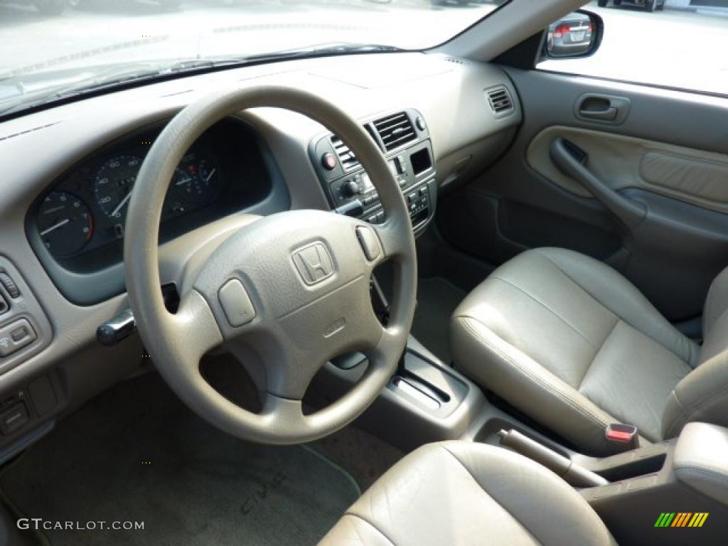 1997 Civic EX Sedan - Cypress Green Metallic / Beige photo #17