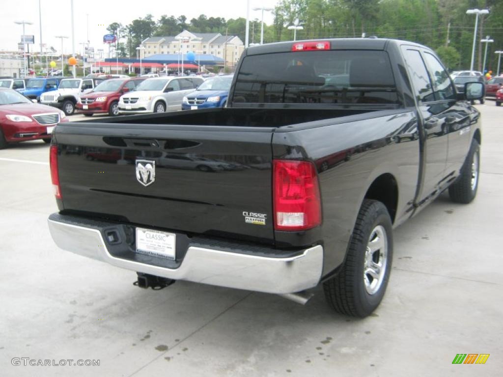 2011 Ram 1500 ST Quad Cab - Brilliant Black Crystal Pearl / Dark Slate Gray/Medium Graystone photo #5