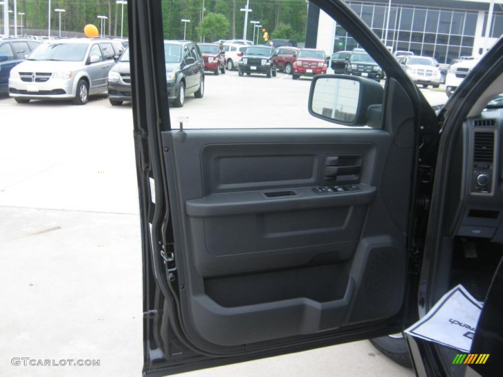 2011 Ram 1500 ST Quad Cab - Brilliant Black Crystal Pearl / Dark Slate Gray/Medium Graystone photo #15