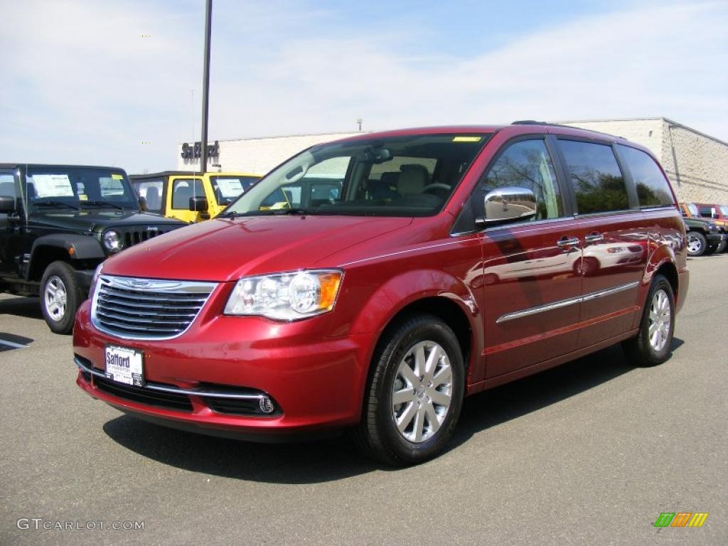 2011 Town & Country Touring - L - Deep Cherry Red Crystal Pearl / Black/Light Graystone photo #1