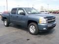 2011 Blue Granite Metallic Chevrolet Silverado 1500 LT Crew Cab 4x4  photo #3