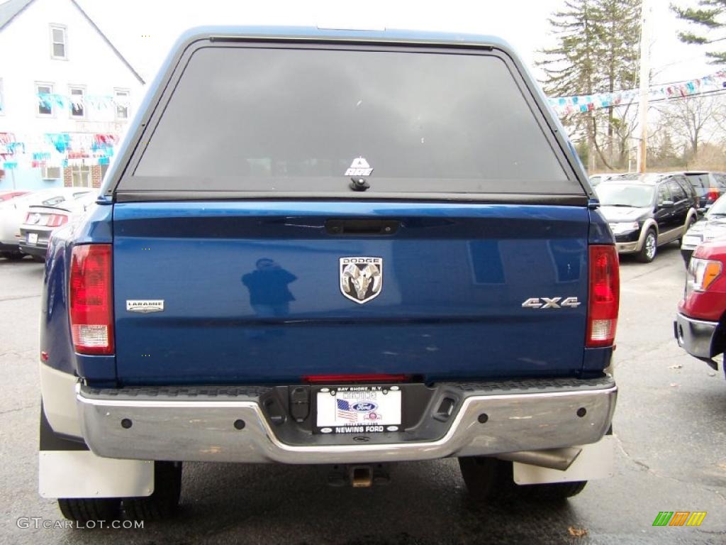 2010 Ram 3500 Laramie Crew Cab 4x4 Dually - Deep Water Blue / Dark Slate photo #5