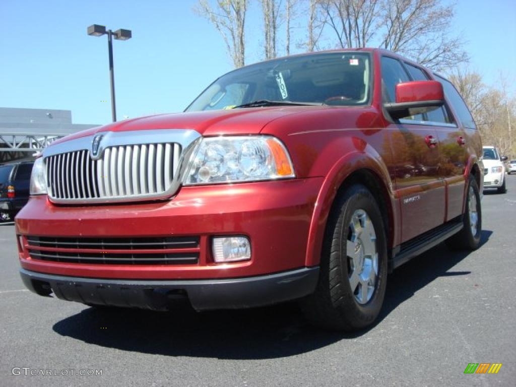 2005 Navigator Luxury 4x4 - Vivid Red Metallic / Camel photo #1
