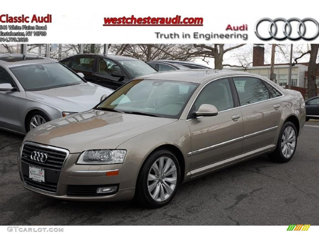 2008 A8 L 4.2 quattro - Savana Beige Pearl Effect / Linen Beige photo #1