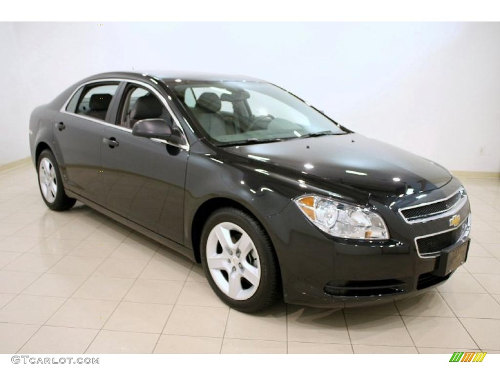 2010 Malibu LS Sedan - Black Granite Metallic / Titanium photo #1