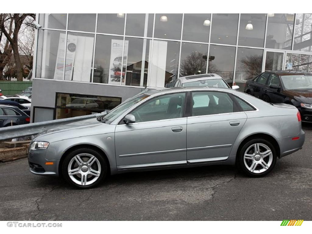2008 A4 2.0T quattro Sedan - Quartz Grey Metallic / Black photo #2