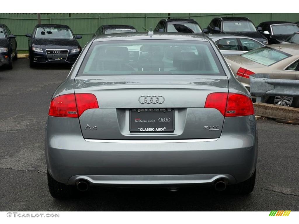 2008 A4 2.0T quattro Sedan - Quartz Grey Metallic / Black photo #3
