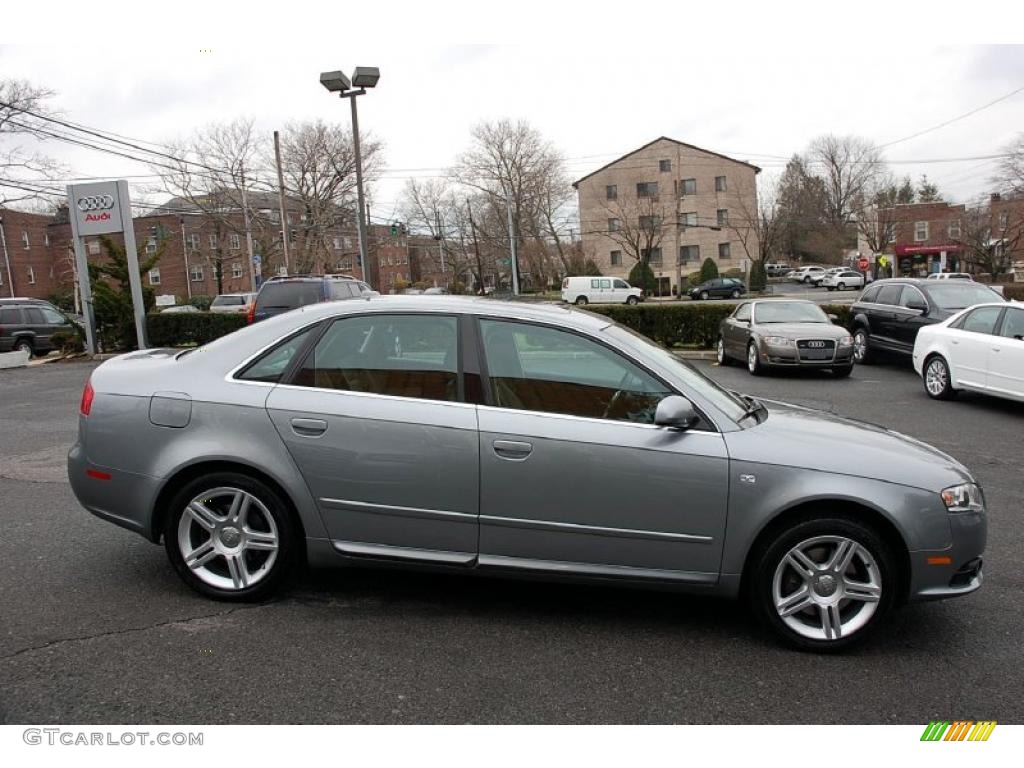 2008 A4 2.0T quattro Sedan - Quartz Grey Metallic / Black photo #4