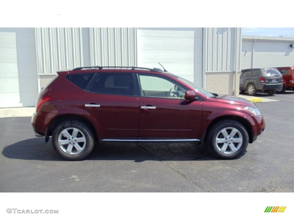 2006 Murano SL AWD - Merlot Pearl / Cafe Latte photo #8