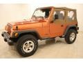 2001 Amber Fire Pearl Jeep Wrangler SE 4x4  photo #3