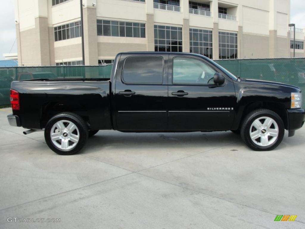 Black 2007 Chevrolet Silverado 1500 LT Crew Cab Exterior Photo #47767983
