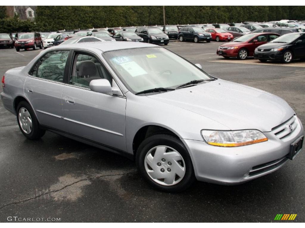 2002 Accord LX V6 Sedan - Satin Silver Metallic / Quartz Gray photo #3