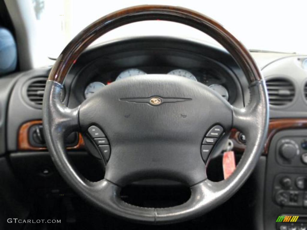 2003 Chrysler 300 M Sedan Dark Slate Gray Steering Wheel Photo #47771571