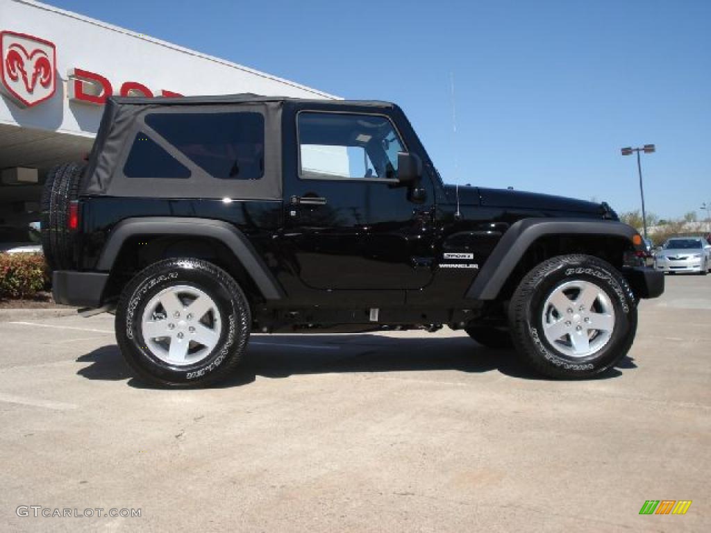 2011 Wrangler Sport S 4x4 - Black / Black photo #2