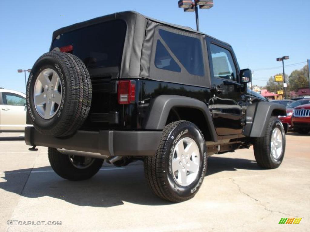 2011 Wrangler Sport S 4x4 - Black / Black photo #3