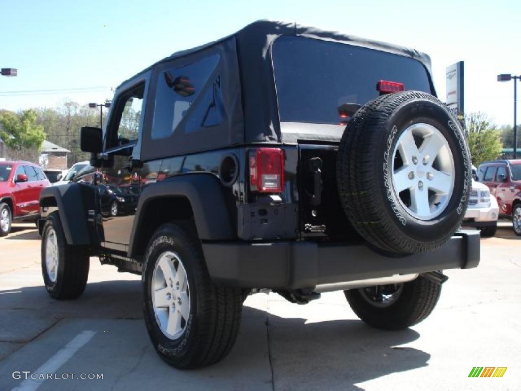 2011 Wrangler Sport S 4x4 - Black / Black photo #5