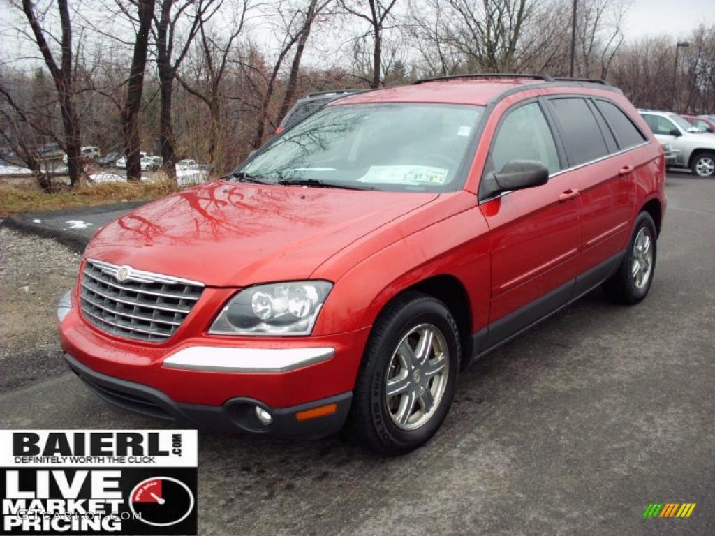 2004 Pacifica AWD - Inferno Red Pearl / Dark Slate Gray photo #3