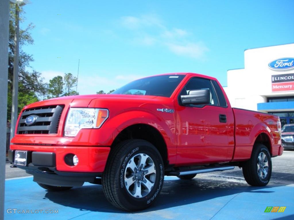 Race Red 2011 Ford F150 STX Regular Cab 4x4 Exterior Photo #47774460